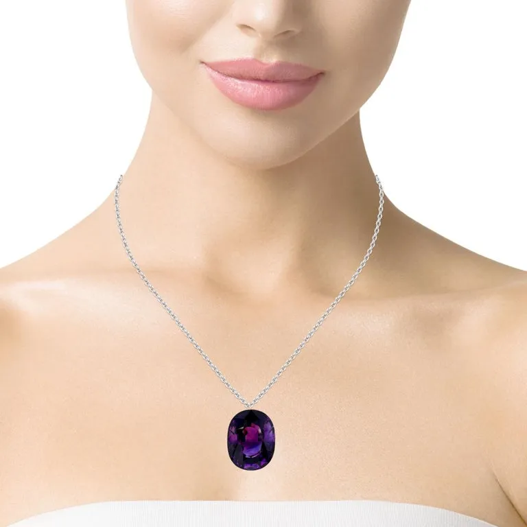 65.49 Carat Amethyst Oval, Unset Loose Gemstone