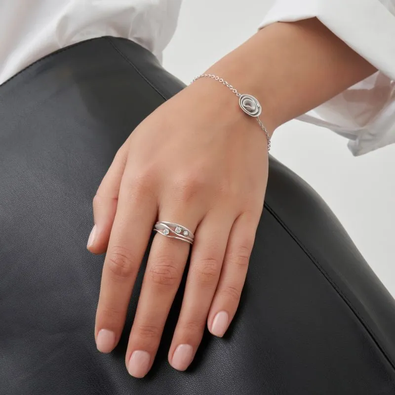 Dune Diamond Ring - 18ct Natural Beige Gold