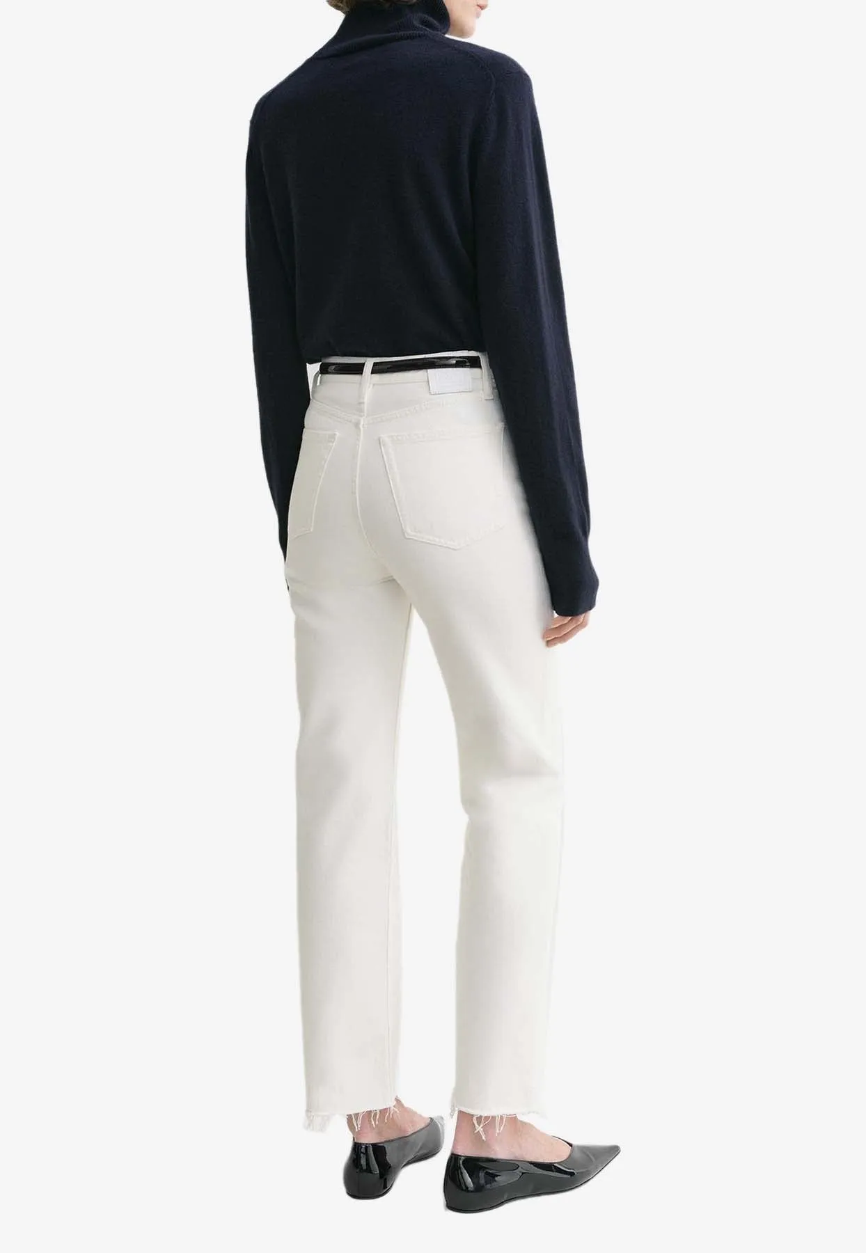 Fringed Straight-Leg Jeans