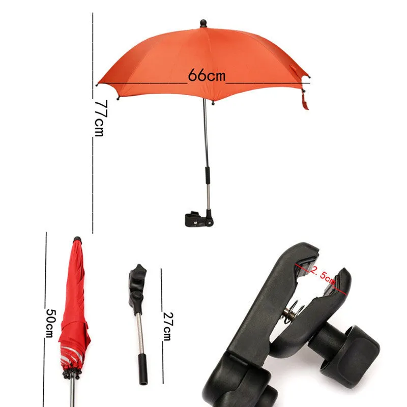 Functional Baby Stroller Adjustable Umbrella