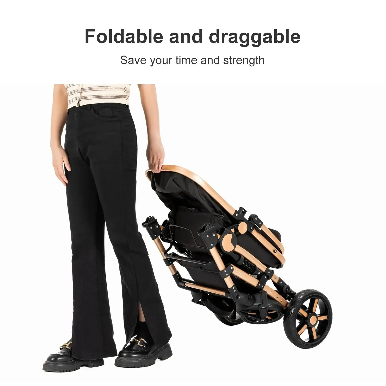 High Landscape Multi-Functional 3 In 1 Pushchair Set
