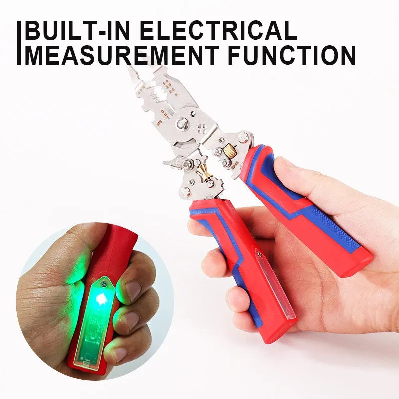 Multi-Functional Folding Electrician's Pliers With Electric Measuring Function