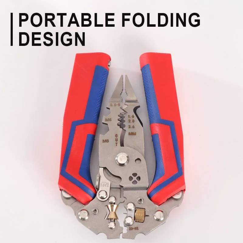 Multi-Functional Folding Electrician's Pliers With Electric Measuring Function