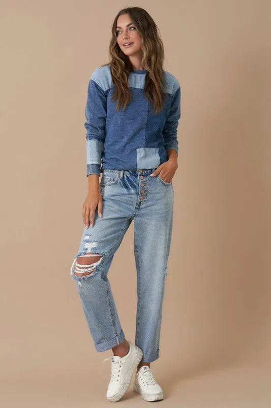 Rolled Up Boyfriend Jeans - Online Exclusive