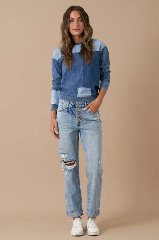 Rolled Up Boyfriend Jeans - Online Exclusive