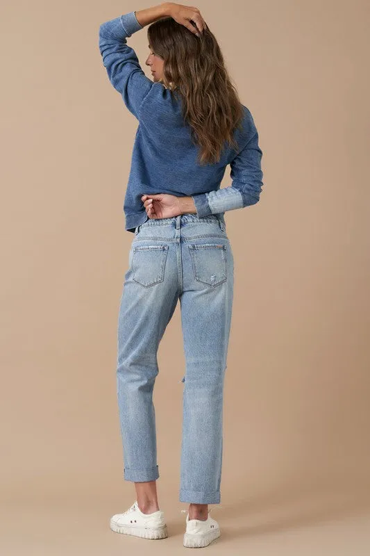 Rolled Up Boyfriend Jeans - Online Exclusive