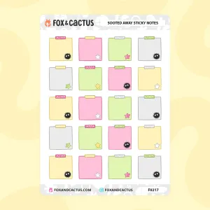 Sooted Away Sticky Note Stickers