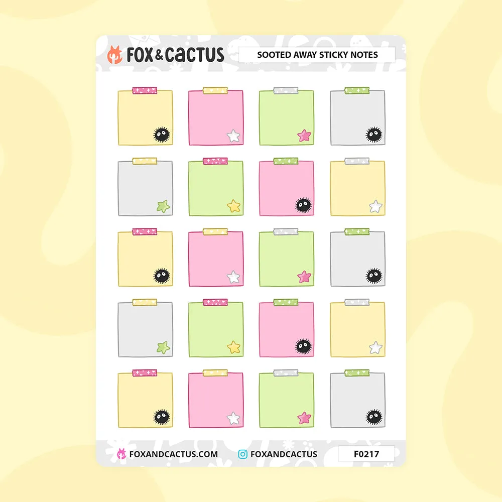 Sooted Away Sticky Note Stickers