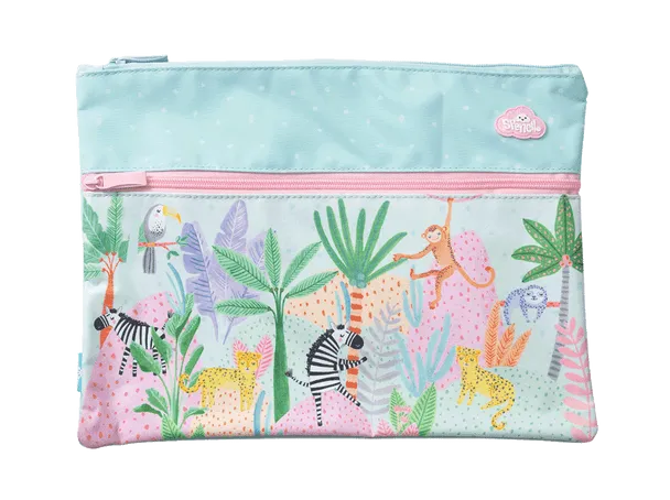 Spencil A4 Twin Zip Pencil Case - Wild Things